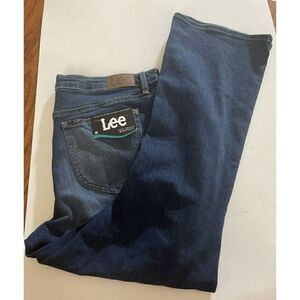 New Lee Women's Regular Fit Midrise Bootcut Jeans Black Size 18 Petite NWT